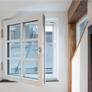 Brandschutzfenster geöffnet